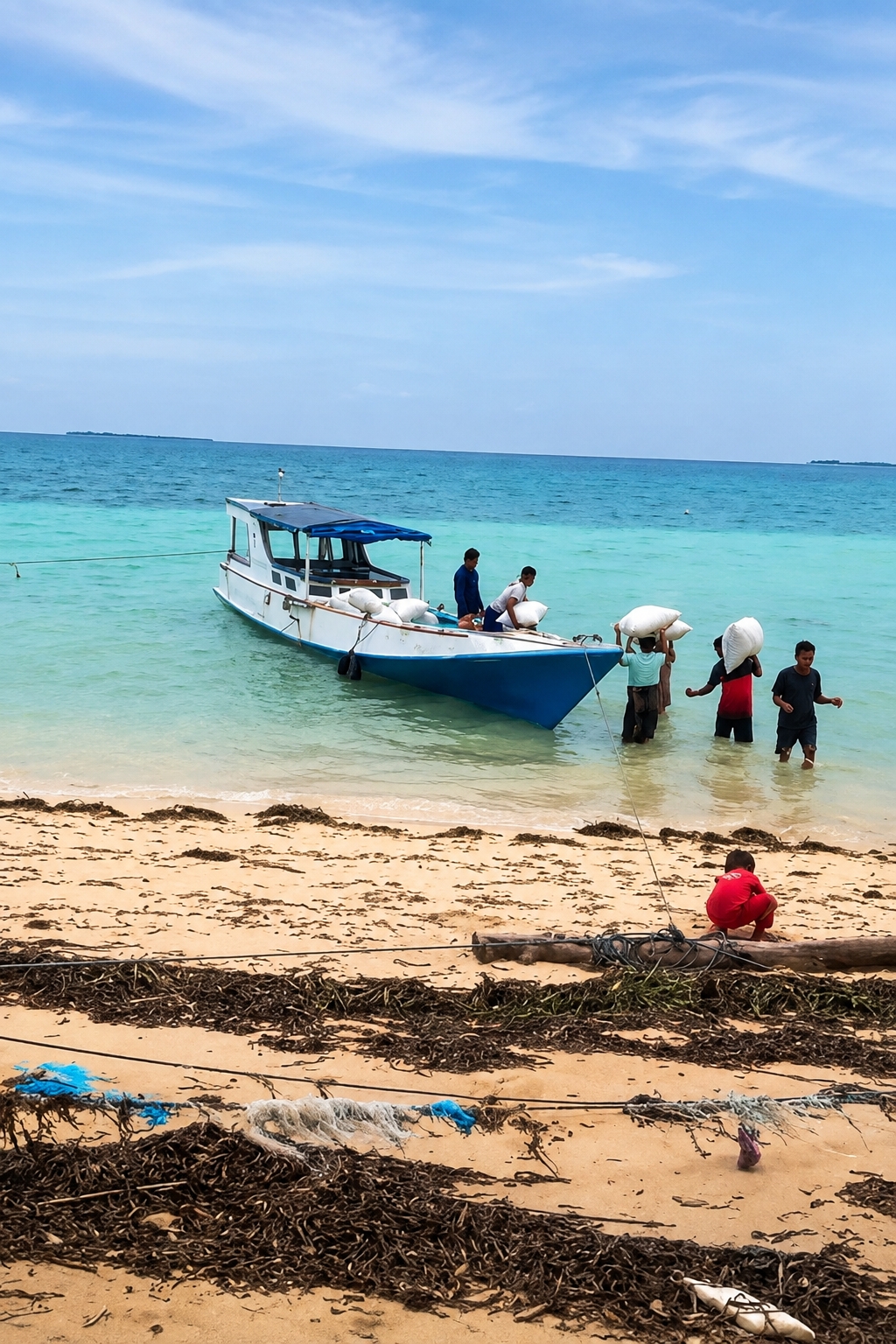 Collection and landing of natural starfish